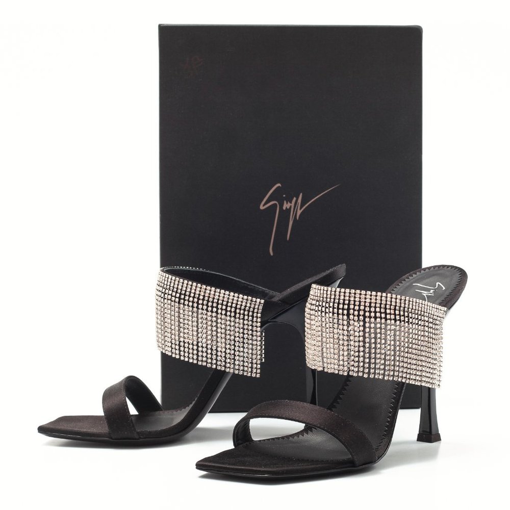 Giuseppe Zanotti Natalee Swarovski Crystal Fringe Heels